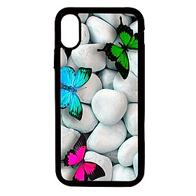 Ốp lưng cho điện thoại Iphone X Bướm và sỏi - Hàng chính hãng