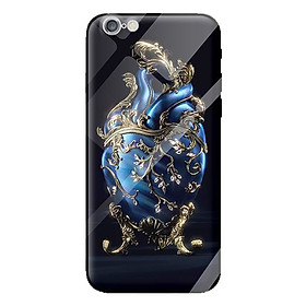 Ốp kính cường lực cho iPhone 6s nền tim xanh 2 - Hàng chính hãng