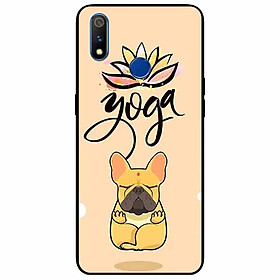Ốp lưng in cho Realme 3 Mẫu Cún Yoga