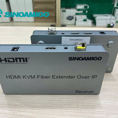 Bộ chuyển đổi HDMI sang quang 20km Sinoamigo HDES20 - Hỗ trợ KVM, IR, 2 cổng USB, Full HD - Hàng nhập khẩu chính hãng