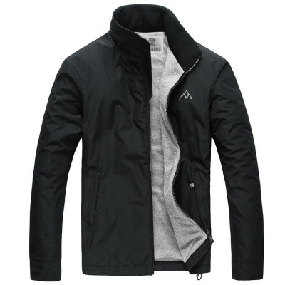 Áo khoác dù nam cổ trụ 2 lớp lót nỉ cao cấp AKD98 Màu Xanh Rêu