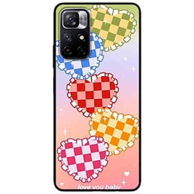 Ốp lưng dành cho Xiaomi Redmi Note 11 5G - Redmi Note 11T - Redmi Note 11S mẫu Tim ô Vuông