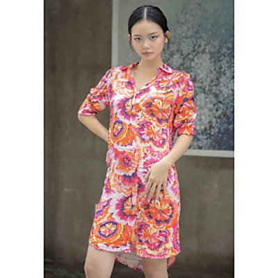 Đầm Sơ Mi Hoa Cotton Cao Cấp Luna Llena