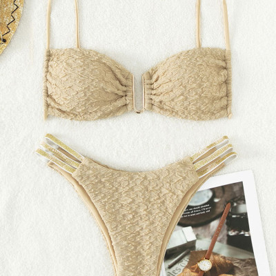 Mẫu Bikini hai mảnh Sling cạp cao hình chữ U chuẩn dáng chảnh