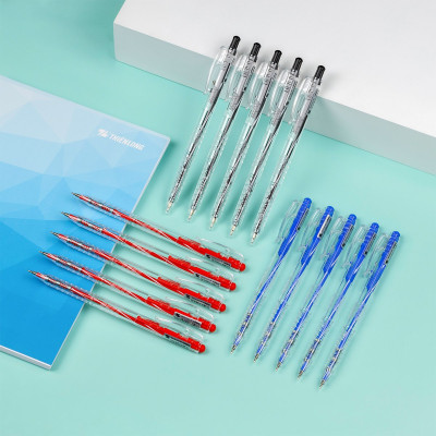 Combo 5/10/20 Bút bi Thiên Long TL-089 ngòi 0.5mm mực xanh đỏ đen dạng bấm cò nơi cầm tay có tiết diện tam giác vừa vặn với tay