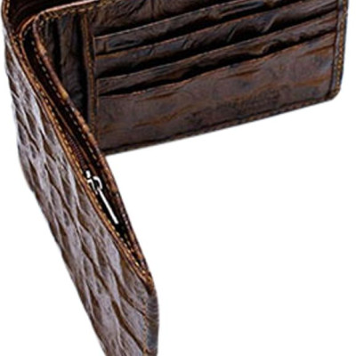 Ví Nam Vân Cá Sấu Huy Hoàng HT2118 (12.5 x 10 cm) - Nâu