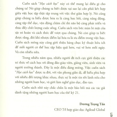 HỌC CÁCH HỌC - Công Cụ Trí Tuệ Mạnh Mẽ Chinh Phục Mọi Môn Học (Tái bản lần thứ hai)