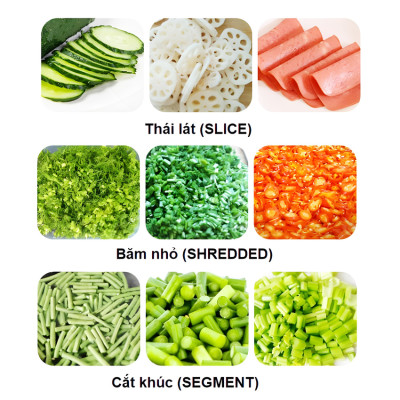 Máy thái rau củ, quả đa năng chuyên nghiệp - Dòng công nghiệp. Thương hiệu Mỹ cao cấp Septree - F46. Hàng chính hãng
