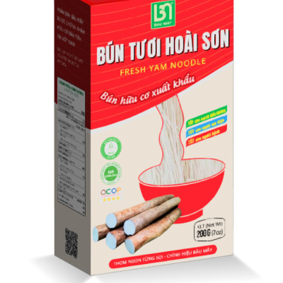 Bún Tươi Hoài Sơn Hữu Cơ Bầu Mây 200g - Thơm ngon, bổ dưỡng, tốt cho sức khỏe, hỗ trợ giảm cân, thực dưỡng