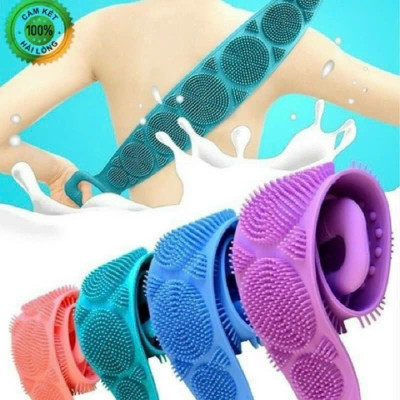 ĐAI TẮM CỌ CHÀ LƯNG SILICON 2 MẶT - Dây Cọ Lưng Bằng Silicon Gai 2 Mặt Chức Năng Chà Và Massage Cơ Thể Khi Tắm  Bông Tắm Nhà Tắm