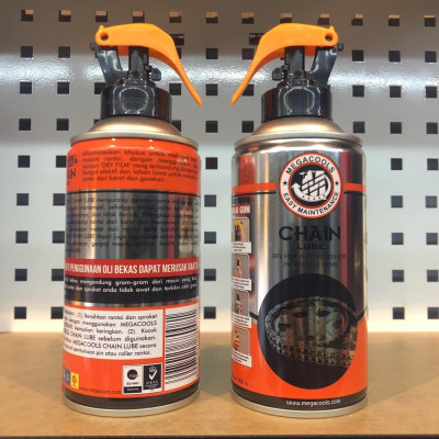  Combo chai bảo dưỡng sên Megacools Chain Lube 300ml và xịt vệ sinh sên Megacools tặng bàn chải 3D