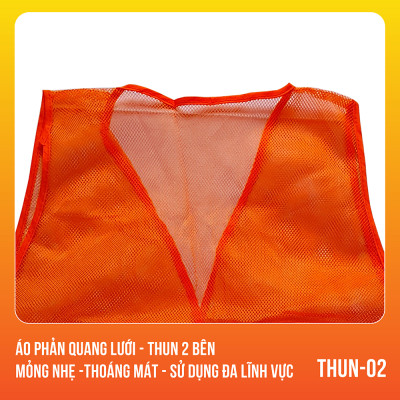 Áo phản quang lưới thun 2 bên thoáng mát, bền, đẹp - Mã THUN02