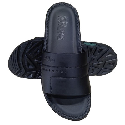 Dép Nam Da Bò HA NAM Đế Siêu Nhẹ Khâu Chỉ Toàn Bộ DNA22035