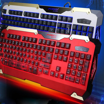 Bàn phím giả cơ chơi game chuyên nghiệp có dây FOREV USB , 19 phím thiết kế chống mờ, có đèn nền cho máy tính xách tay PC
