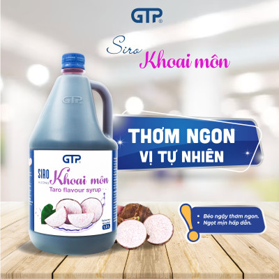 Siro Khoai môn GTP - Chuyên dùng pha chế: Trà sữa, Trà trái cây, Cocktail, Mocktail…