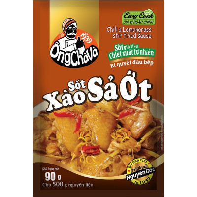 Lốc 15 Gói Sốt Xào Sả Ớt Ông Chà Và 90g (Chili & Lemongrass Stir Fried Sauce)
