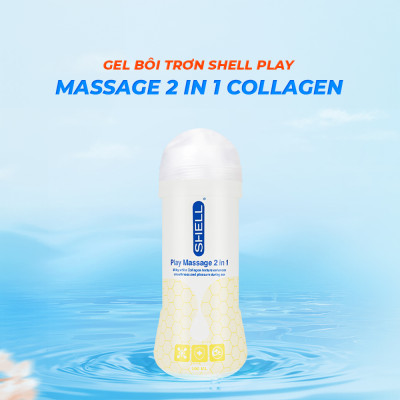 Gel bôi trơn Shell Play Massage 2 in 1 Collagen - Chai 200ml | SHELL CHÍNH HÃNG
