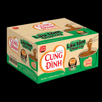 Thùng 12 Tô Mì Khoai Tây Cung Đình Hương Vị Lẩu Tôm Chua Cay