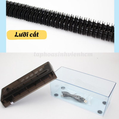 Máy hủy giấy / Máy hủy tài liệu dùng Điện USB hoặc chạy bằng pin FULLBOX-Dụng cụ cắt giấy cho văn phòng tại nhà 2 Khổ A4 và A6