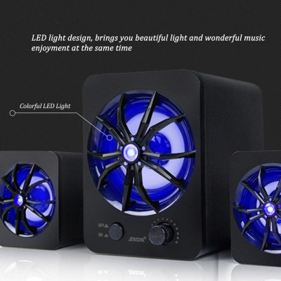 Loa máy tính SADA D-207 kết hợp có dây USB Đèn LED âm thanh nổi đầy màu sắc