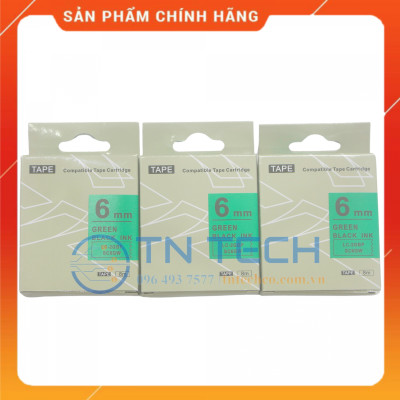 NHÃN IN TEPRA-EPSON LC-2GBP (SC6GW) – CHỮ ĐEN NỀN LÁ 6MM X 8M [Hàng nhập khẩu]