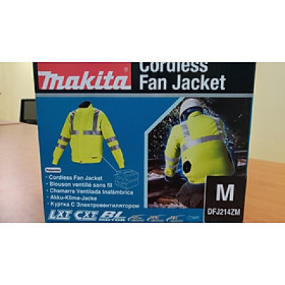 ÁO KHOÁC LÀM MÁT DÙNG PIN SIZE M (BL)(18V-12V MAX) (KHÔNG KÈM PIN VÀ ĐẾ SẠC) MAKITA DFJ214ZM - HÀNG CHÍNH HÃNG