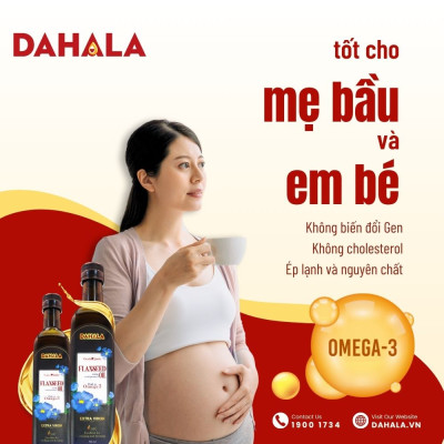 Dầu hạt lanh ép lạnh bền nhiệt DAHALA 250ML - GIÀU OMEGA 3,6,9