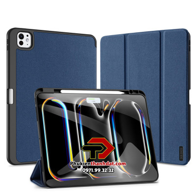 Bao da chống sốc cho iPad Pro 13 inch 2024 M4 chính hãng Dux Ducis Domo có ngăn để bút - Hàng chính hãng