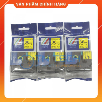 Nhãn In TNE-S651 - Đen nền vàng 24mm x 8m - Dùng cho máy in BROTHER - AIMO - PUTY [Hàng nhập khẩu]