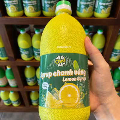 Syrup chanh vàng Chavi Chai 1 Lít (1.3 Kg) Nguyên Liệu Pha Chế Cho Nhà Hàng, Khách Sạn, Quán Cà Phê