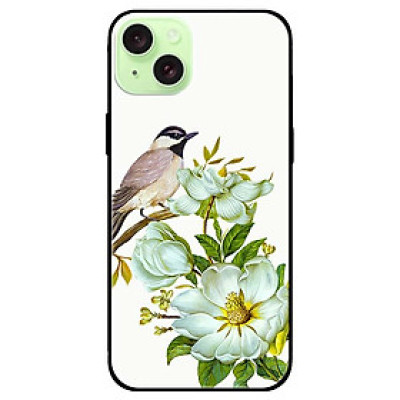 Ốp lưng dành cho Iphone 15 - Iphone 15 Plus - Iphone 15 Pro - Iphone 15 Pro Max - Chim Đậu Cành Hoa - Hàng Chính Hãng