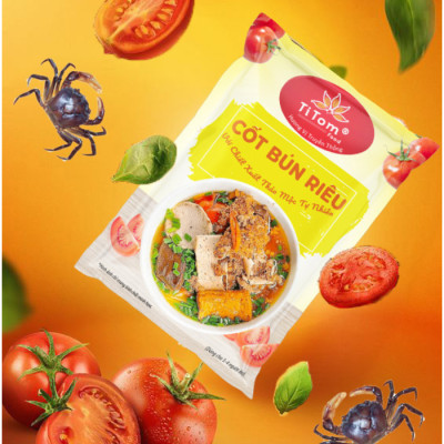 Gia vị nấu bún riêu nêm sẵn Titom gói 55g dùng nấu nước lèo bún riêu cua