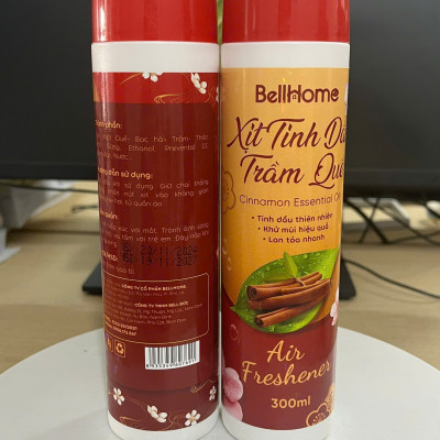 Xịt phòng tinh dầu trầm quế Bellhome 300ml
