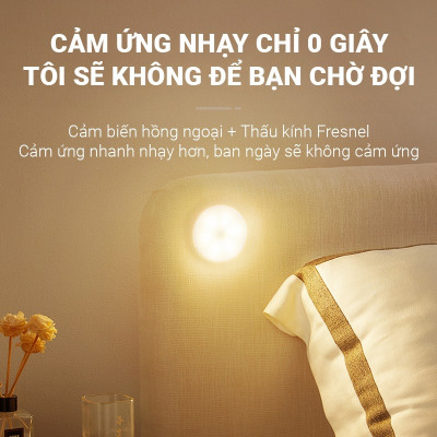 Đèn LED cảm biến chuyển động cảm biến thông minh, ánh sáng bảo vệ mắt, sạc pin USB đời mới, dán tường, tủ quần áo, cầu thang, phòng ngủ… Cảm Ứng không dây 