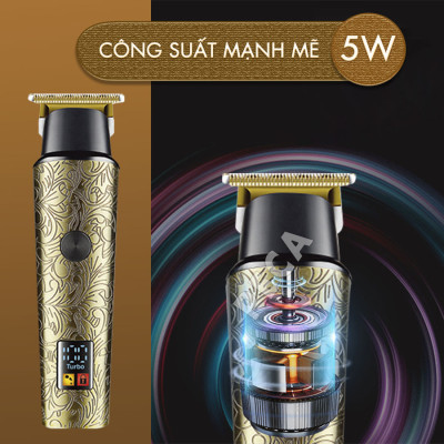 Tông đơ chấn viền Kemei KM-2185 điều chỉnh 2 mức tốc độ, công suất mạnh màn hình LCD tiện lợi - Hàng chính hãng