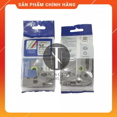 Nhãn In đa lớp Tz2-m961 - Đen nền bạc 36mm x 8m - Hàng nhập khẩu