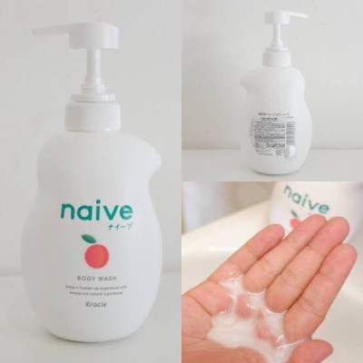 Sữa Tắm Chiết Xuất Từ Lá Đào Kracie Naive Body Wash ( Peach Leaf) - Chai 530ML