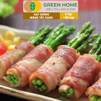 Hạt Giống Măng Tây Xanh Greenhome, Gói 0.5g~50 hạt, Dễ Trồng Quanh Năm, Nảy Mầm Cao, Thu Hoạch Nhanh, Năng Suất Cao T19
