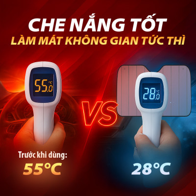 Tấm Che Nắng Ô Tô Xốp Cách Nhiệt Loại Dài Gấp Gọn Màu Lá Phủ Bạc Cho Kính Lái Và Kính Sau CIND CD-F001 (70x145cm) - Nhập Khẩu Chính Hãng