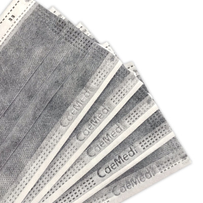 Khẩu trang y tế CAEMEDI 4 lớp Than Hoạt Tính, kháng khuẩn, lọc bụi bẩn chuẩn BFE, FDA xuất khẩu Châu Âu - Hộp 50 Cái