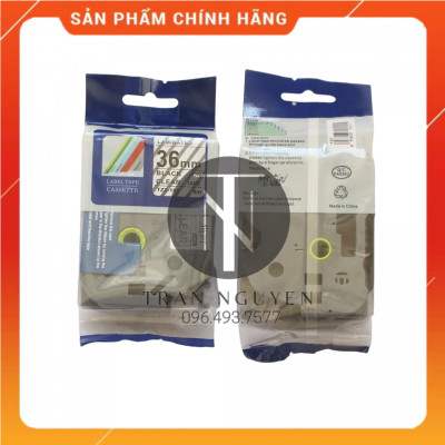 Nhãn In Brother Tz2-161 - Đen nền trong 36mm x 8m - Hàng nhập khẩu