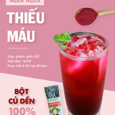 Bột củ dền hữu cơ nguyên chất sấy lạnh Dalahouse - Thúc đẩy sức khỏe tim mạch, hỗ trợ giải độc gan, tăng cường thể lực