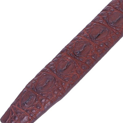 Thắt Lưng Nam Da Cá Sấu Gai Lưng Đầu Kim Huy Hoàng HT4728 - Nâu Đất