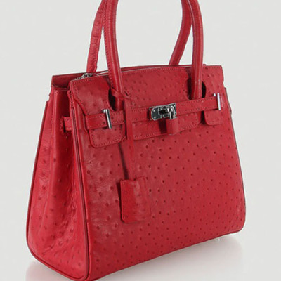 Túi xách da đà điểu Huy Hoàng cao cấp màu đỏ HT6441