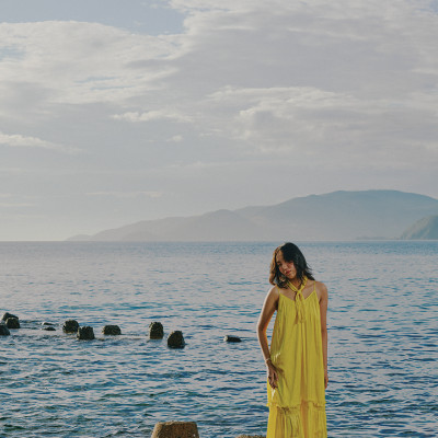 Đầm Midi Hai Hướng Dương DRE192 thời trang thiết kế Hity