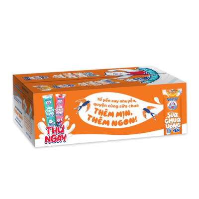 Thùng 28 gói Sữa chua Tổ Yến Nestlé Yogu Gấu Hương Cam 28x75ml