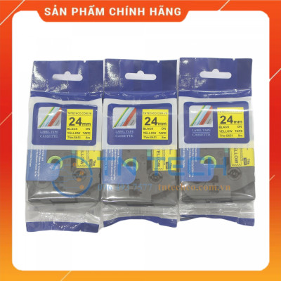 Nhãn In TNE-S661 - Đen nền vàng 36mm x 8m - Dùng cho máy in BROTHER - AIMO - PUTY [Hàng nhập khẩu]