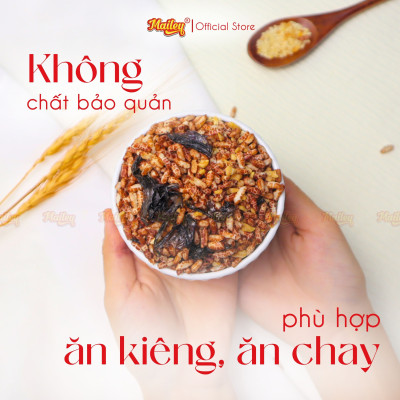[COMBO 3 HŨ 300G] Gạo lứt giảm cân ăn liền Mailey - gạo lứt sấy rong biển/ cháy tỏi ăn kiêng healthy