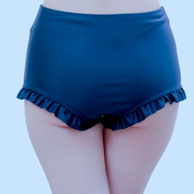 Quần Bơi Lưng Cao Phối Bèo LMcation Estella - Màu Đen