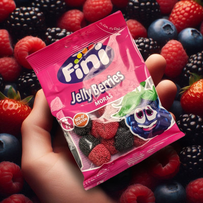 Kẹo Dẻo Fini Jelly Berries Vị Mâm Xôi 90g